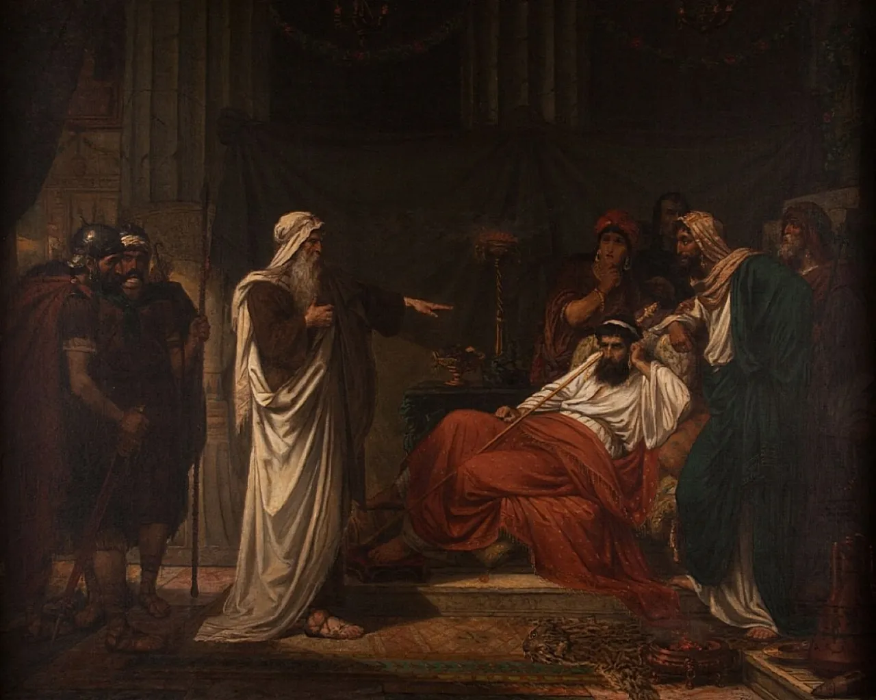 Eugene Siberdt, The Prophet Nathan Rebukes King David, 19th century