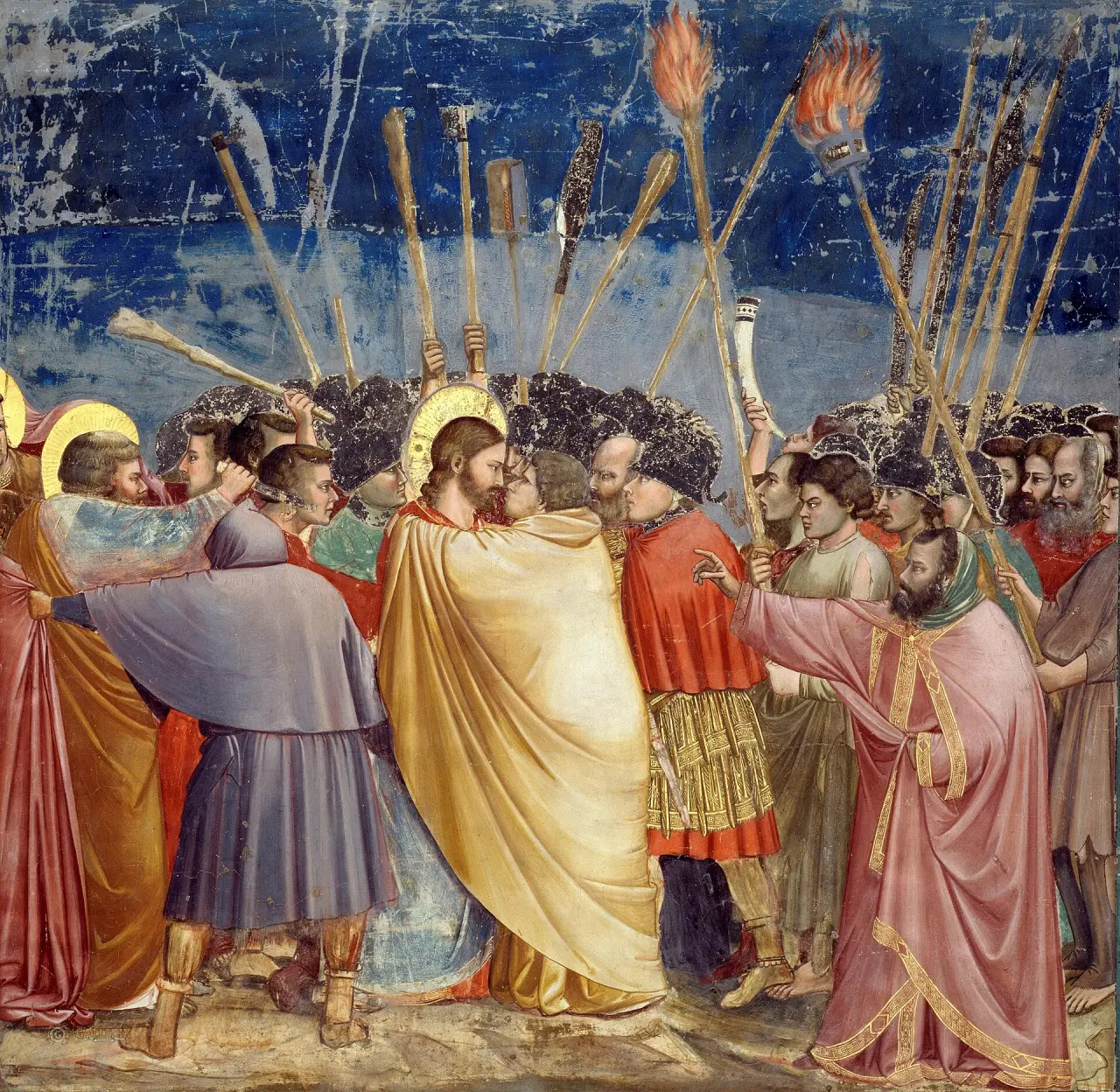 Giotto, The Kiss of Judas, c. 1305, Scrovegni Chapel, Padua