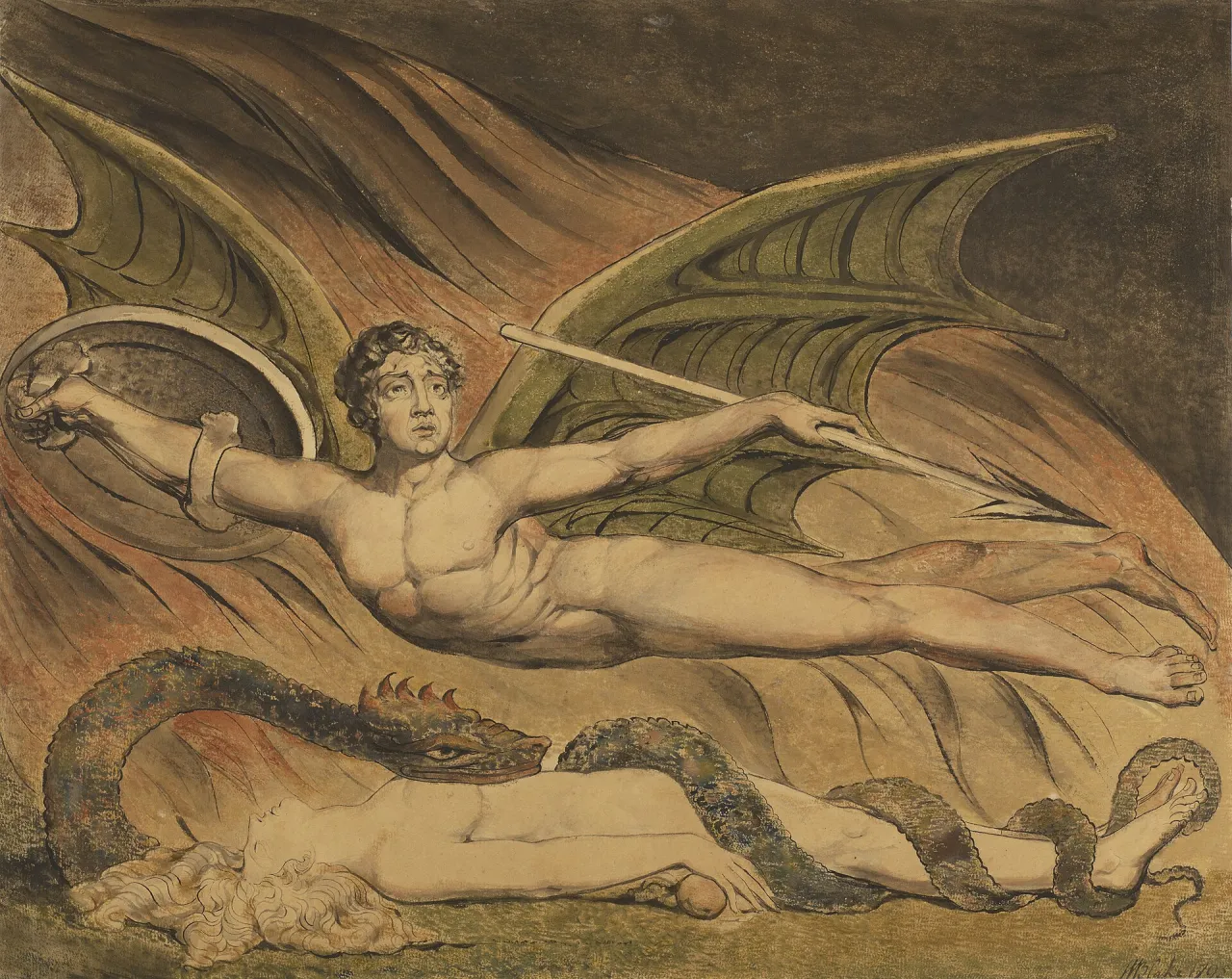 William Blake, Satan Exulting over Eve, c. 1795, Tate Britain