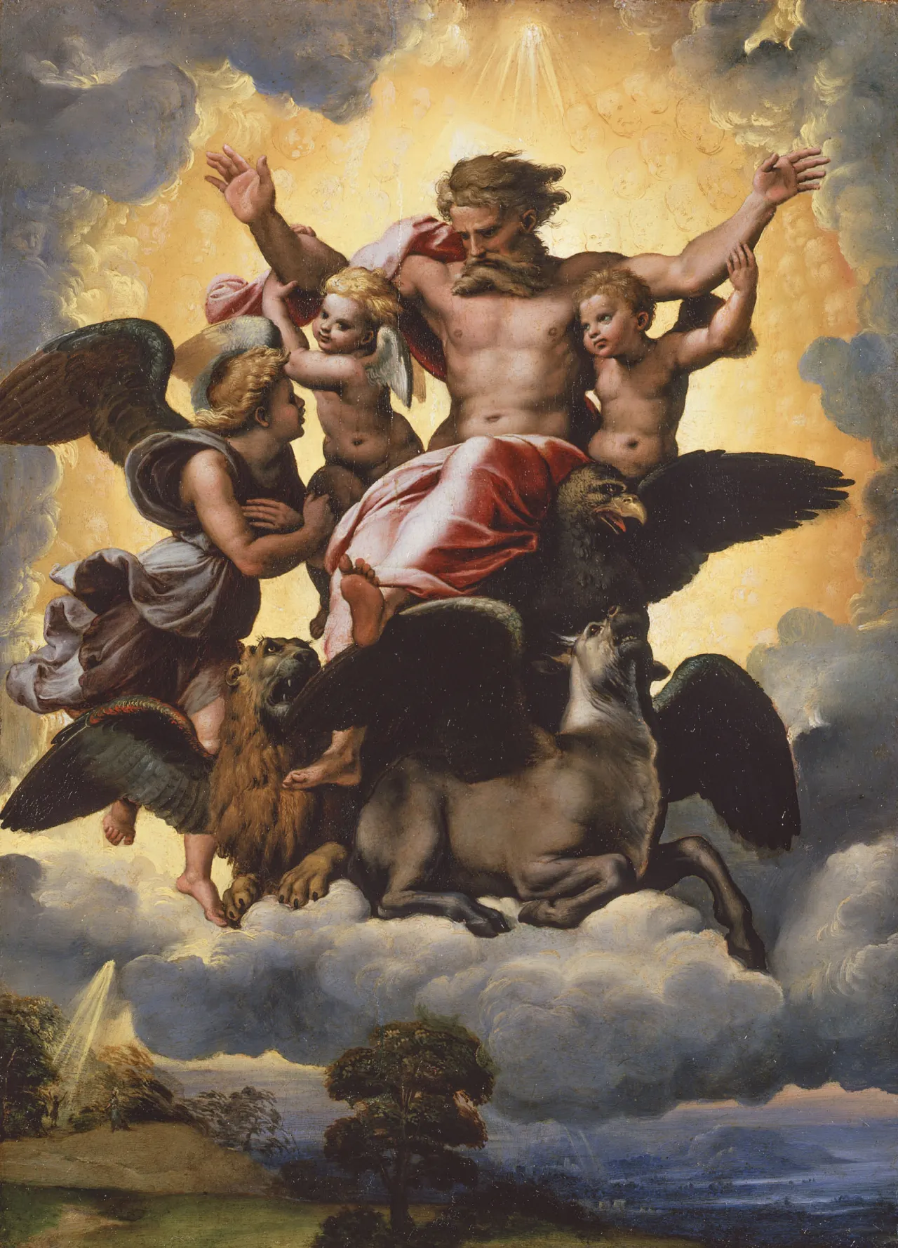 Raphael, The Vision of Ezekiel, c. 1518, Palazzo Pitti, Florence