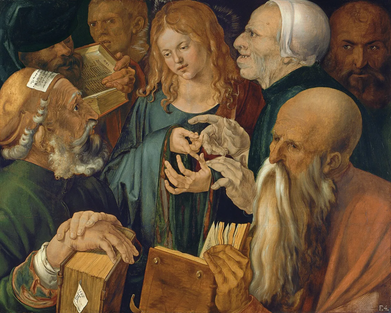Albrecht Durer, Jesus among the Doctors, 1506, Museo Nacional Thyssen-Bornemisza
