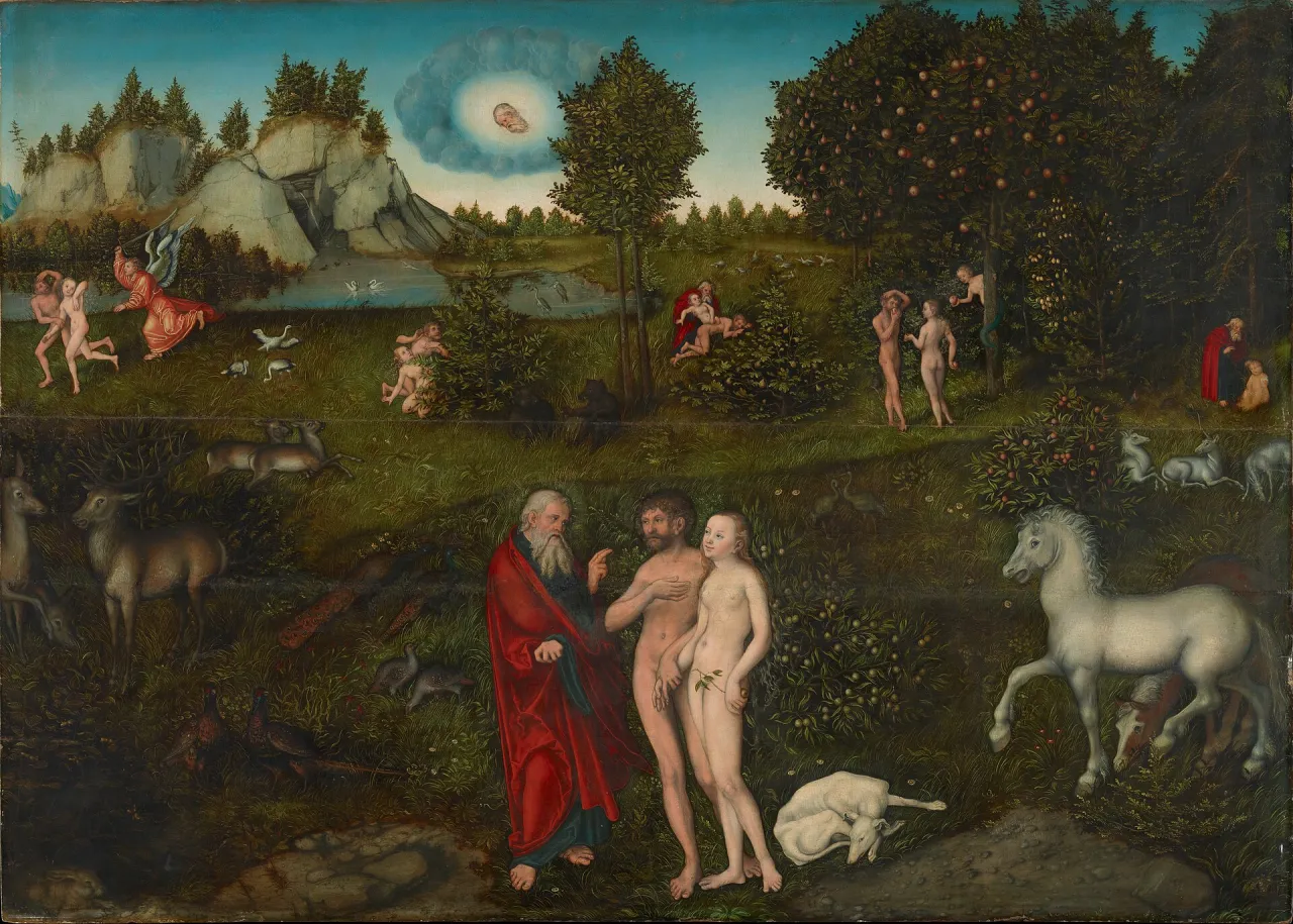 Lucas Cranach the Elder, Paradise, 1530, Kunsthistorisches Museum, Vienna